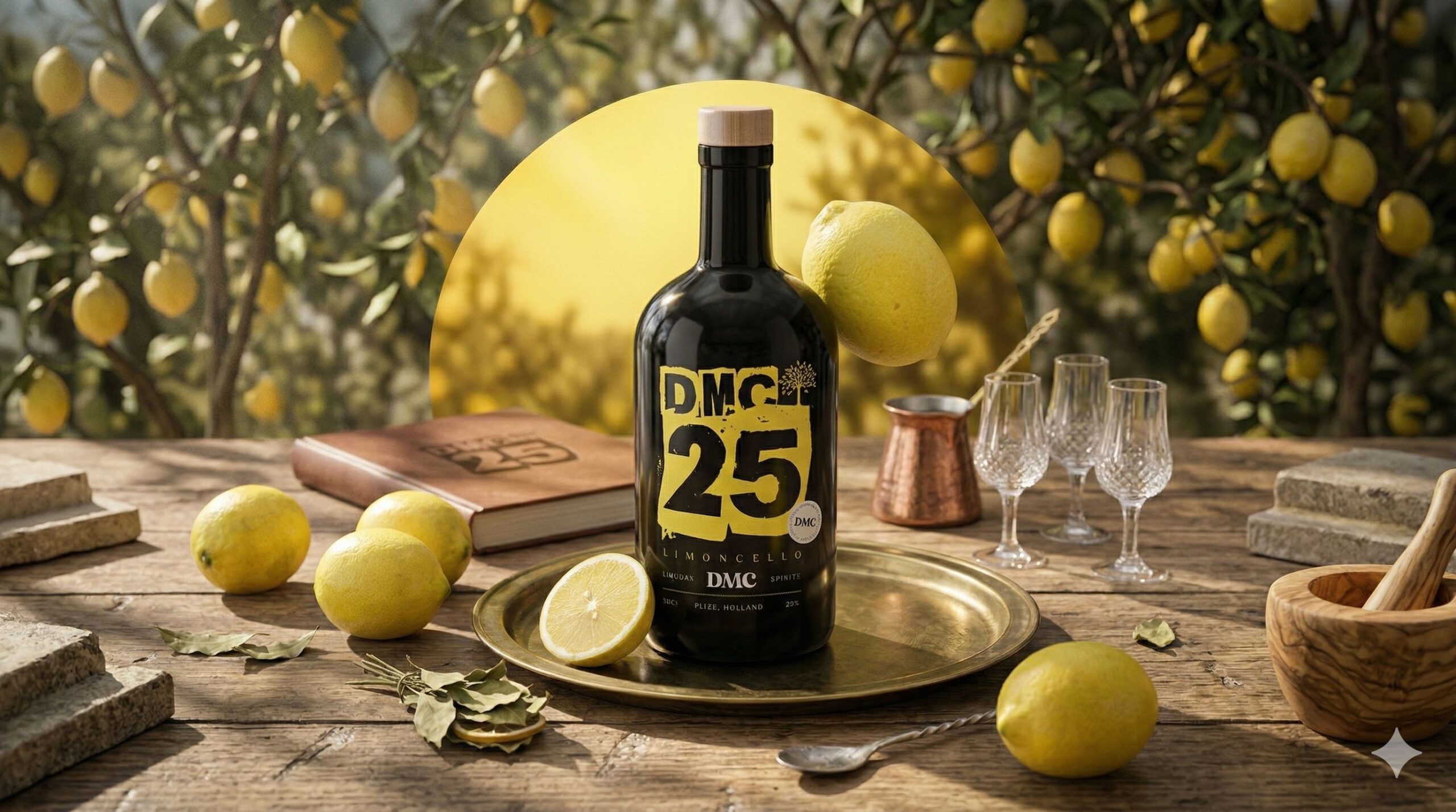 DMC 25 limoncello fles met citroen